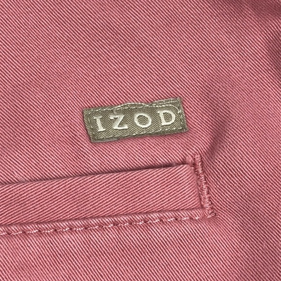 Izod‎ Straight Leg Flat Front Chino Pants Mens Size 36x30 Dusty Rose - Picture 5 of 11